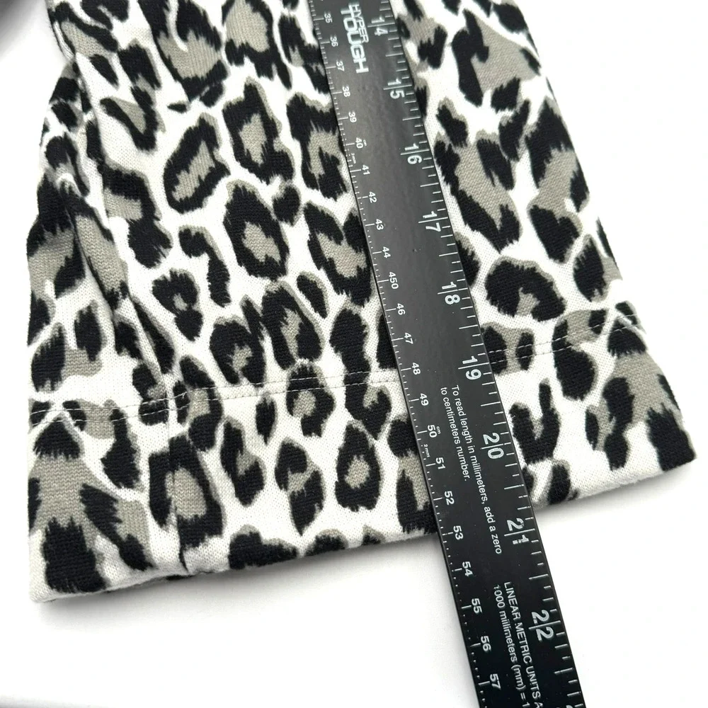 BLUE LIFE Women's S/M White Leopard‎ Print Robe Belted Soft Thick Made in USA